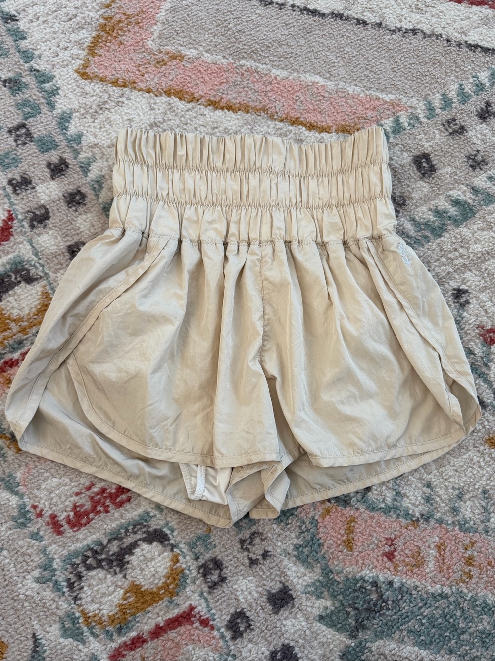 Free People FP Movement Shorts Womens SIZE Small The Way Home Vanilla Running